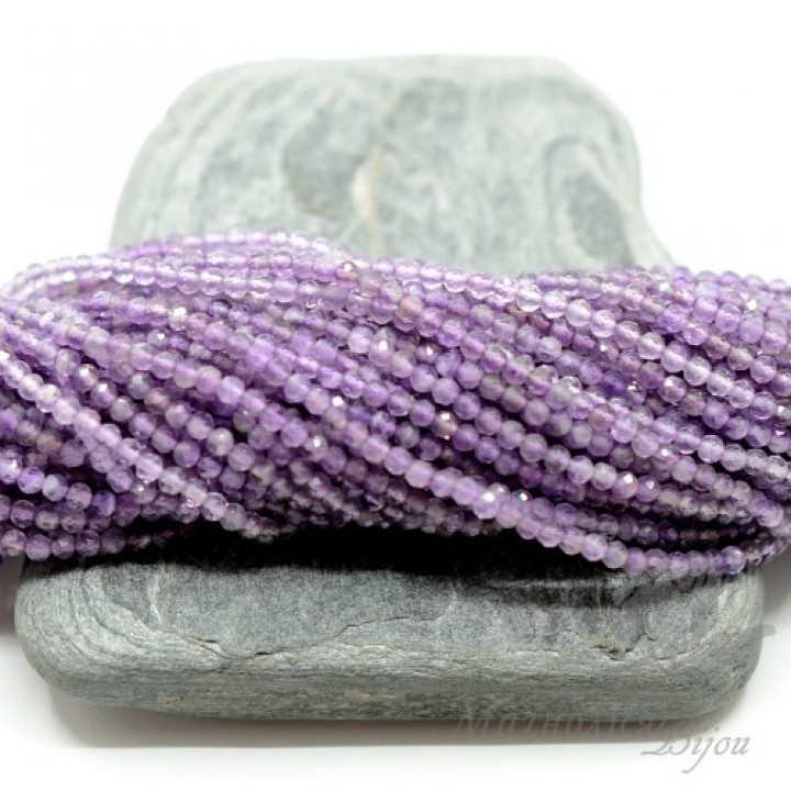 Бусины АМЕТИСТА 2мм, граненые, 50 штук