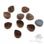 ДРУЗА агата "Chocolate", кабошон 8:10мм с титановым напылением