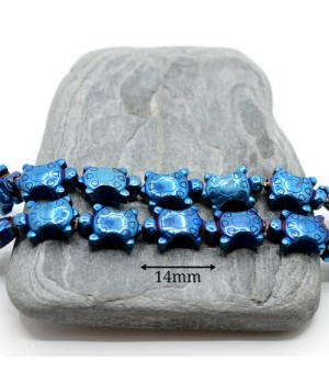 ГЕМАТИТ "Черепашки", с титановым покрытием, цвет синий, 2 штуки