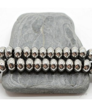 ГЕМАТИТ "Рондель 10мм", с титановым покрытием, цвет платина, 10 штук