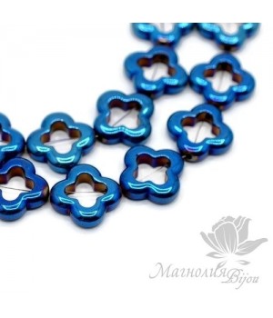 ГЕМАТИТ "Ван Клиф", с титановым покрытием, цвет синий, 1 штука