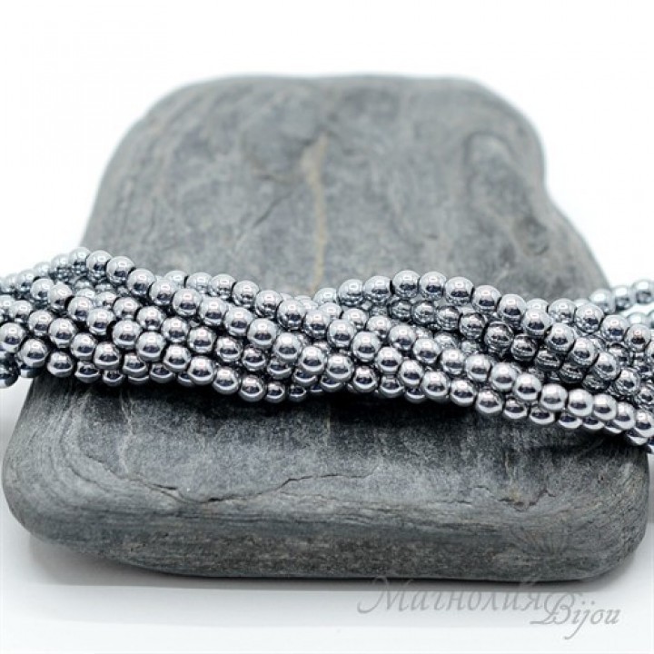 Hematita 3mm con recubrimiento de titanio níquel, 50 und.