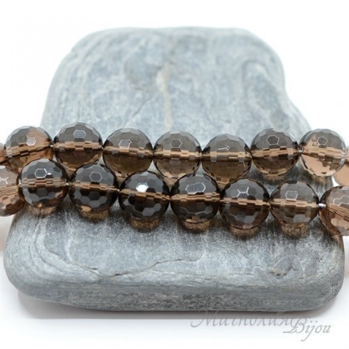 Раухтопаз(дымчатый кварц) натуральный 10мм, 5 штук