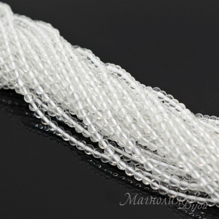 Горный хрусталь 3мм, полная нить 40см